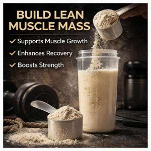 Poudre de protéines de lactosérum 100% OEM, saveur <span class=keywords><strong>vanille</strong></span> et chocolat, 29 portions, sans gluten, 31,7 oz (899 g), complément alimentaire pour le soutien musculaire des adultes - Product Image 5