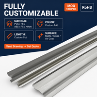 Moulage par extrusion plastique personnalisé, design moderne, écologique, durable, produits d'extrusion plastique pour cuisine et salle de bain, personnalisables