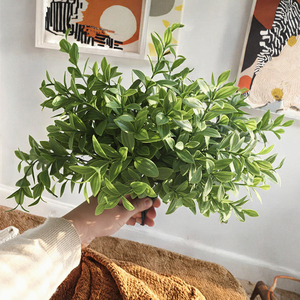 Artificial <strong>Decorative</strong> Plants <strong>Spring</strong> Green Plant Bunch Eco-friendly Realistic Plastic for Indoor Home Wedding <strong>Decoration</strong> - Product Image 1