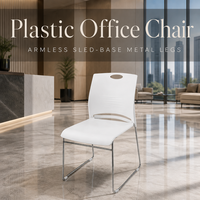 Chaise de réunion empilable pour salle de formation, siège de conférence minimaliste en plastique, siège événementiel portable temporaire, gain de place, pieds en acier