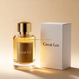 ขวดน้ำหอมแก้วทรงกลม Great Lee ขนาด 30 มล. 50 มล. 100 มล. ปั๊มลายทอง พร้อมกล่องหรูหรา - Product Image 4