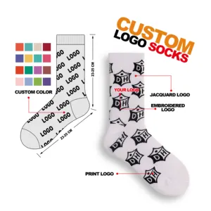 NM kein Minimum Unisex Crew OEM personal isierte Design Ihre eigenen Socken Sox benutzer definierte Logo Socken