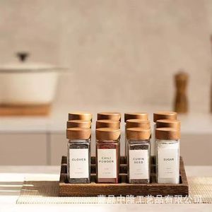 Wooden Spice Rack 12 Compartment With Wooden Lids For <b>Kitchen</b> Use - Product Image 2