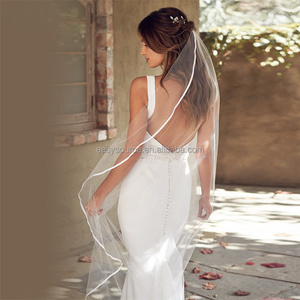 Ym153 1t cô dâu Mạng che mặt với lược thanh lịch ren cạnh đám cưới Mạng Che Mặt cô dâu headpieces - Product Image 1