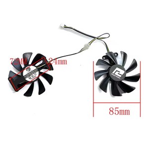 ใหม่พัดลม GPU RX 580สำหรับ PLA09215S12H 4PIN 85มม. สำหรับ PowerColor <span class=keywords><strong>Radeon</strong></span> RX580 <span class=keywords><strong>470</strong></span>การ์ดกราฟิก480พัดลมสำรอง - Product Image 6