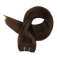 Luxueux choix de célébrité Double dessiné russe cuticule aligné vierge Remy Machine trame Extensions de cheveux
