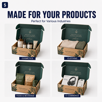 Caja de Cartón Corrugado Impresa con Diseño Abstracto en Tonos Tierra, con Base de Cierre Automático, para Empaquetado de Boutique y Minoristas