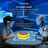 Jeu éducatif électronique intelligent en plastique Tic-Tac-Toe cinq-en-un pour enfants, entraînement à la réflexion, machine de jeu électronique de pêche