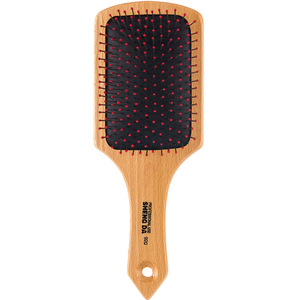 Brosse à cheveux en bois Sheng Da 920, dents en acier rouge, usage professionnel, peigne de massage à domicile - Product Image 3