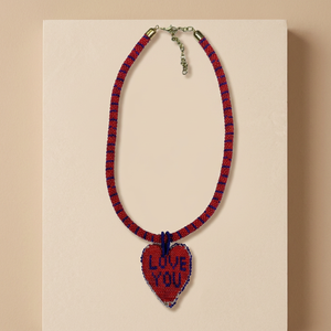 Handmade Boho Gold Plated Heart Shape Pendent Unisex Beaded <b>Necklace</b> for Men and Women neckwear <b>Statement</b> Piece fashion Jewelry - Product Image 2