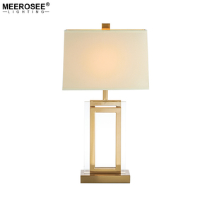 Meerosee md85959 Hiện Đại Màu Trắng Hình Chữ Nhật Trong Nhà Bàn Đèn Trang Trí Đèn Đọc Sách Với AC Power Cho Phòng Ngủ - Product Image 5
