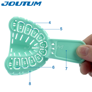 2 pièces Porte-empreintes dentaires en plastique certifiés CE pour implants, pliables, avec déflecteur, Tailles S/M/<span class=keywords><strong>L</strong></span>, Classe I UTENT JT-T297 - Product Image 6