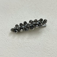 Pince à cheveux artisanale en cristal pour femme, nouvelle collection printemps/été, pince bec de canard géométrique élégante pour franges, cadeau délicat