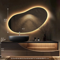 Meuble-lavabo moderne et minimaliste en bois massif avec miroir intelligent anti-buée et plan de travail pour appartement, lavabo de salle de bain