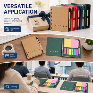Promotional Wholesale Eco Notebook Pen Sticky Notes Custom Printed <b>Memo</b> <b>Pad</b> Recycled Paper Stationery Set for Business Gift - Product Image 6