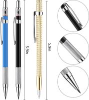 Crayons de charpentier avec recharges de marqueur et outil de traçage en carbure pour verre céramique acier outil de marquage de crayon de charpentier 15 pièces