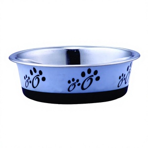 Vente en gros Fusion Bol pour animaux de compagnie en acier inoxydable et plastique antidérapant pour mangeoires et bols de nourriture pour animaux de compagnie - Product Image 1