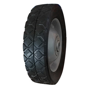 SR0602 6x1.<span class=keywords><strong>5</strong></span> Polegada Pequena Prova de Borracha Sólida Plana Livre Brinquedos Stroller Lawn Mover Carrinho Roda Do Pneu - Product Image 1