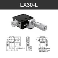 LX30-L/LX30-R/LX30-C 30x30MM/1.2x1.2 "Table coulissante manuelle à réglage fin avec axe X micromètre gauche/droite/central
