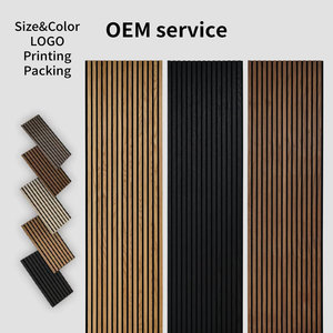 Paneles de Madera de Nogal Acanalados de 2700*600 mm, Decoración de Paredes Interiores, <span class=keywords><strong>Listones</strong></span> de MDF, Paneles Acústicos Insonorizantes - Product Image 2