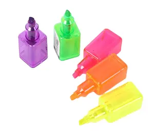New Style Multicolor Soft Painting Pen Mini Stationery Glitter Glue Pen Fluorescent Marker Pen for Kids