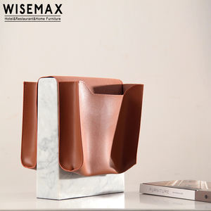 WISEMAX MUEBLES Sofás <span class=keywords><strong>de</strong></span> mármol natural italiano Mesa <span class=keywords><strong>de</strong></span> esquina Decoración para sala <span class=keywords><strong>de</strong></span> estar Mesa auxiliar con almacenamiento Revistero <span class=keywords><strong>Estuche</strong></span> para libros - Product Image 2