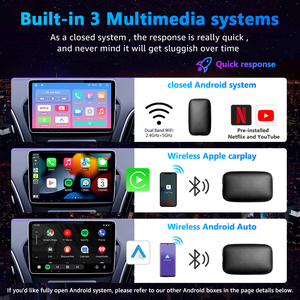 Adaptateur CarPlay filaire vers sans fil Android auto pour voiture universelle, boîtier Ai, lecteur vidéo multimédia <span class=keywords><strong>Netflix</strong></span> YouTube, nouveauté 2023 - Product Image 2