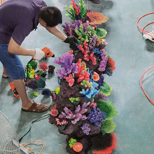 Conjunto Completo de Aquário com Paisagismo de Árvores de Coral, Rochas e Plantas Aquáticas para Cenário de Água do Mar - Product Image 4