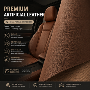 Siège de voiture en similicuir PVC, tissu synthétique de designer, <span class=keywords><strong>cuir</strong></span> artificiel, vente chaude - Product Image 1