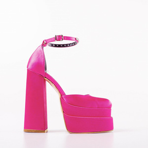 Sandalias de Plataforma con Cuña para Mujer, Zapatos de Tacón Grueso con Correa al Tobillo y Punta Cerrada, Ideales para Fiestas y Uso Casual - Product Image 4