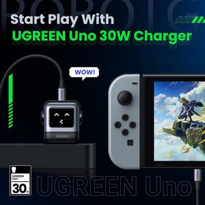 <span class=keywords><strong>Cargador</strong></span> de Pared USB-C Robot GaN de 30W <span class=keywords><strong>Ugreen</strong></span>, <span class=keywords><strong>Cargador</strong></span> Rápido PPS PD3.0, <span class=keywords><strong>Cargador</strong></span> de Pared Ligero para <span class=keywords><strong>iPhone</strong></span> y MacBook - Product Image 2