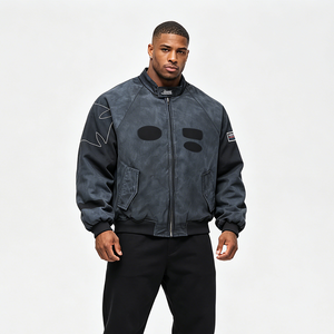 Chaqueta Cortavientos Vintage <span class=keywords><strong>de</strong></span> Algodón Lavado con Bordado <span class=keywords><strong>de</strong></span> Carreras para Hombre y <span class=keywords><strong>Mujer</strong></span> - Product Image 1