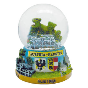 Base de estatua 3D de poliresina personalizada, saxofón, Karnten Sisi, recuerdo, globo terráqueo de agua, regalo turístico, artesanía de resina de Austria, nieve - Product Image 5