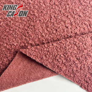 KINGCASON fabbrica diretta eco-friendly materiale borgogna cricche tessuto orsacchiotto per tappezzeria decorazioni - Product Image 3