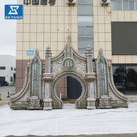 Arche gonflable personnalisée en forme de pierre pour la décoration de scène extérieure ou la publicité d'événements sur le thème de l'océan