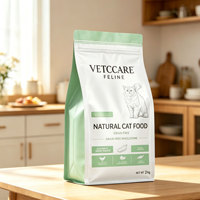 Sacs personnalisés imprimés à huit soudures latérales en aluminium, refermables avec fermeture éclair, pour aliments pour chats, pochettes de stockage pour aliments pour animaux de compagnie