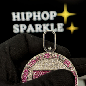 Colgante Personalizado con Símbolo Islámico Giratorio de Doble Cara, Diseño Giratorio, Colgante de Collar Hip Hop Personalizado - Product Image 4