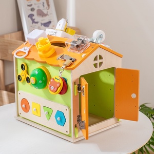 Giocattoli Montessori in Legno Multifunzionali per <span class=keywords><strong>l</strong></span>'Educazione Precoce dei Bambini, Tavola delle Attività Divertente per <span class=keywords><strong>l</strong></span>'Apprendimento Cognitivo - Product Image 4