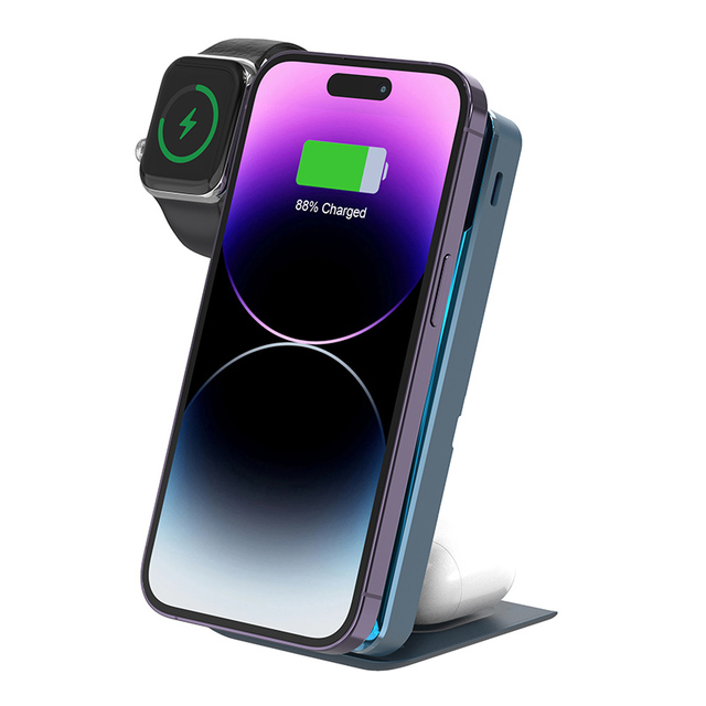 New Portable 10000mAh Powerbank with Wireless Charger Cellphone/Smart Watch/Earphone Charger USB3.0 Fast Charging Output