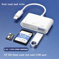 Cantell alta velocidad 3 en 1 USB C lector de tarjetas SD tipo C a TF adaptador de tarjeta SD para iPhone 15 Pro Max lector de tarjetas de memoria con SD