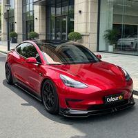 Film Bungkus Mobil Warna Merah Ruby Metalik Cair, Harga Pabrik ColourXP, Vinyl Metalik Merah Chrome untuk Pemasangan di Bodi Kendaraan