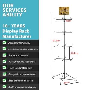 4 katlı Metal aperatif yiyecek vitrin rafı ayakta kat şeker torbaları Logo klipleri ile vitrin rafı ayarlanabilir yükseklik döner katmanlar - Product Image 4