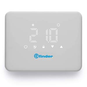 Thermostat numérique Finder 1T9190030000 Série 1T Blanc Contrôle intelligent de la climatisation pour la maison - Product Image 1