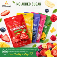 Fabrieksgroothandel Gefreeze-droogd Gemengd Fruit Geel Perzik Banaan Aardbei Vers Groen Gefreeze-droogd Fruit Snacks