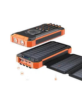 5 Foldable Solar Panels Anti-Fall/Vibration Design 20000mAh wireless charging Solar Power Bank Ideal for Outdoor Activities