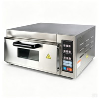 Nouveau four à pizza professionnel électrique commercial en acier inoxydable à un ou deux niveaux avec affichage LED et protection contre la surchauffe