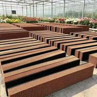 Nouvelle dalle de refroidissement par évaporation industrielle pour serre, avec cadre en alliage d'aluminium et papier cellulose, pour usage en élevage avicole, Chine CE