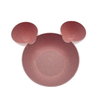 Vaisselle Kawaii en forme de Mickey, ensemble de vaisselle pour l'alimentation des bébés, bol en paille de blé, baguettes, fourchette et cuillère, ensemble de couverts 4 pièces