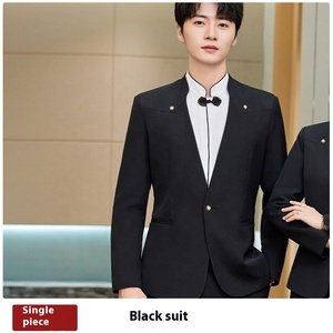 Uniforme Profesional <span class=keywords><strong>de</strong></span> <span class=keywords><strong>Trabajo</strong></span> para Hostelería, Recepción <span class=keywords><strong>de</strong></span> Hotel, Restaurante, <span class=keywords><strong>Camarero</strong></span>, Otoño-Invierno, Unisex, Poliéster/Algodón Peinado - Product Image 6