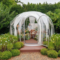 Dôme géodésique en polycarbonate transparent pour toit ouvrant, résistant aux chocs, tente en dôme, igloo en polycarbonate, OEM/ODM
